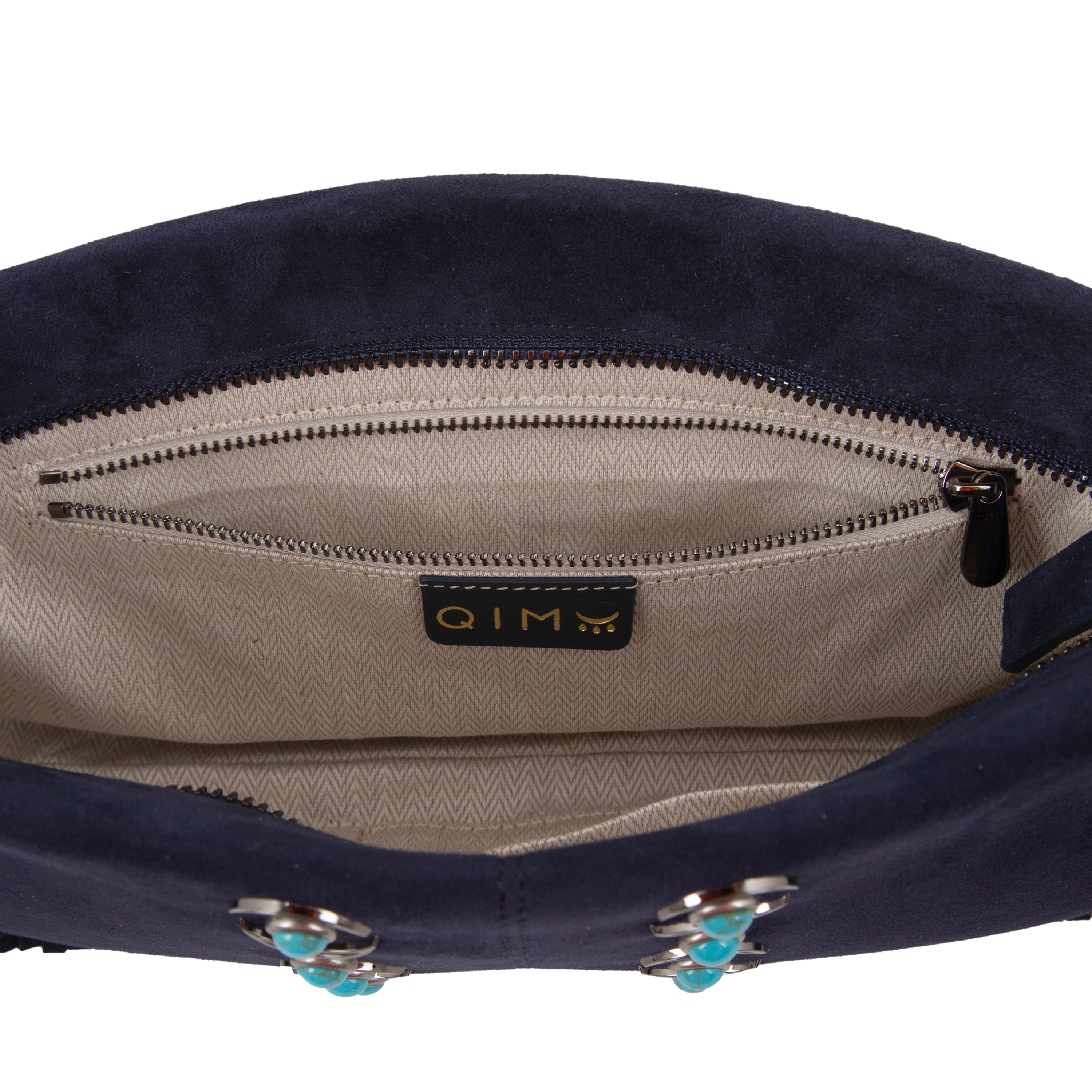 HERA - NAVY SUEDE FRINGE