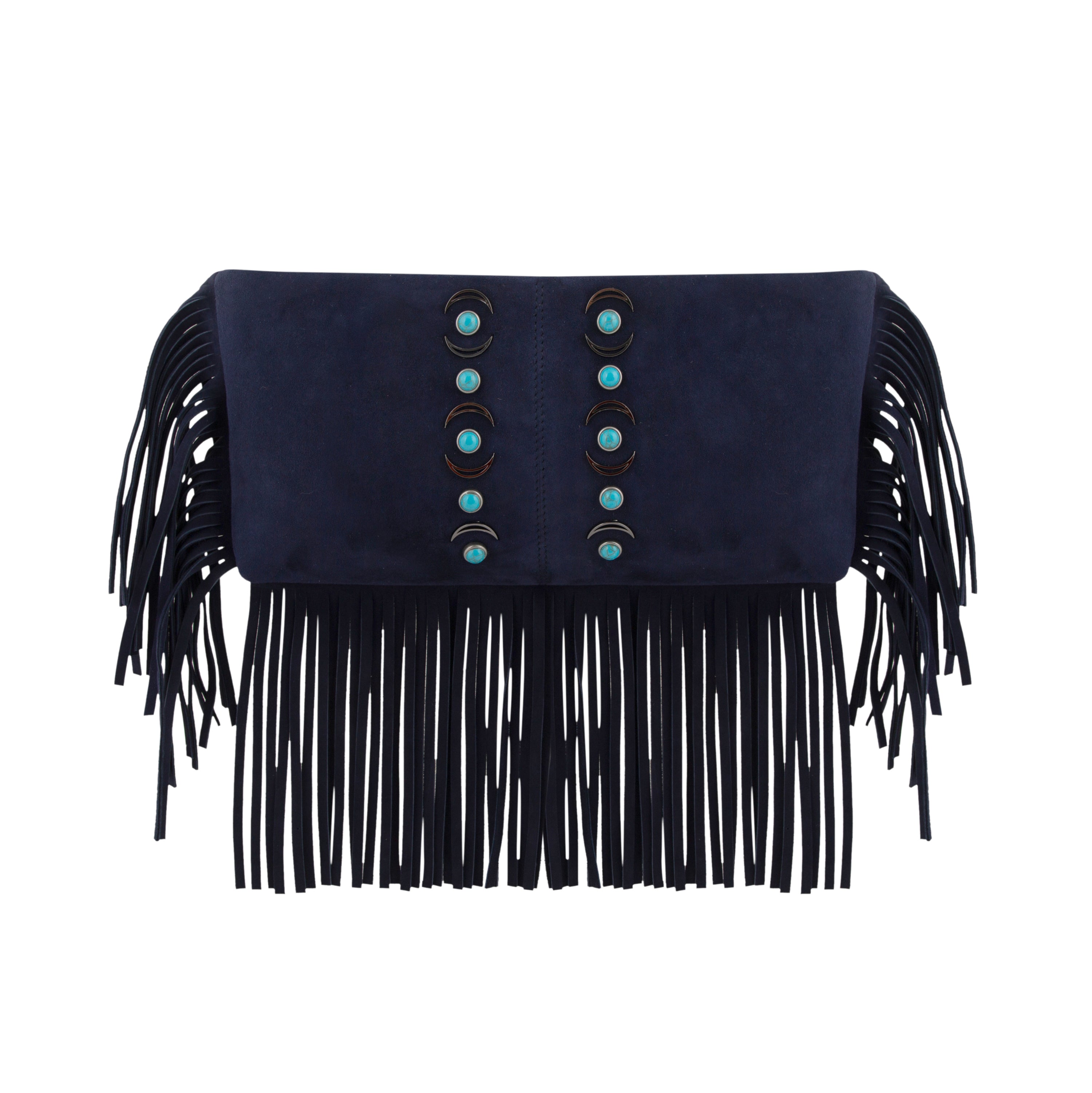 HERA - NAVY SUEDE FRINGE